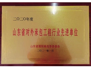 山東省對外承包工程行業(yè)先進單位