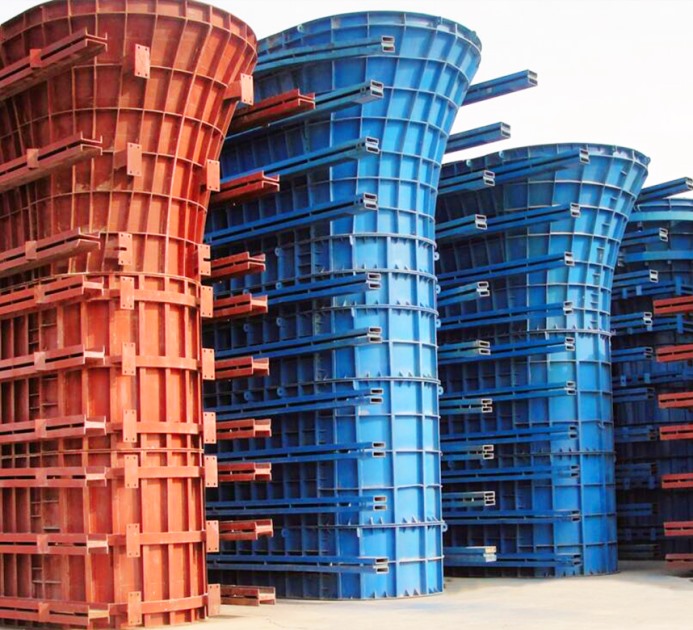 異形模板、貝雷梁、鋼管柱