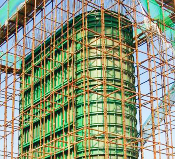 異形模板、貝雷梁、鋼管柱