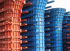 異形模板、貝雷梁、鋼管柱