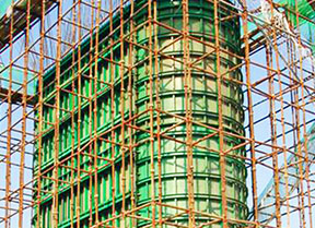 異形模板、貝雷梁、鋼管柱